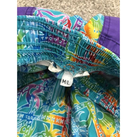 Vintage 90’s Geek Wear USA Shorts M/L Tropical - Picture 4 of 5